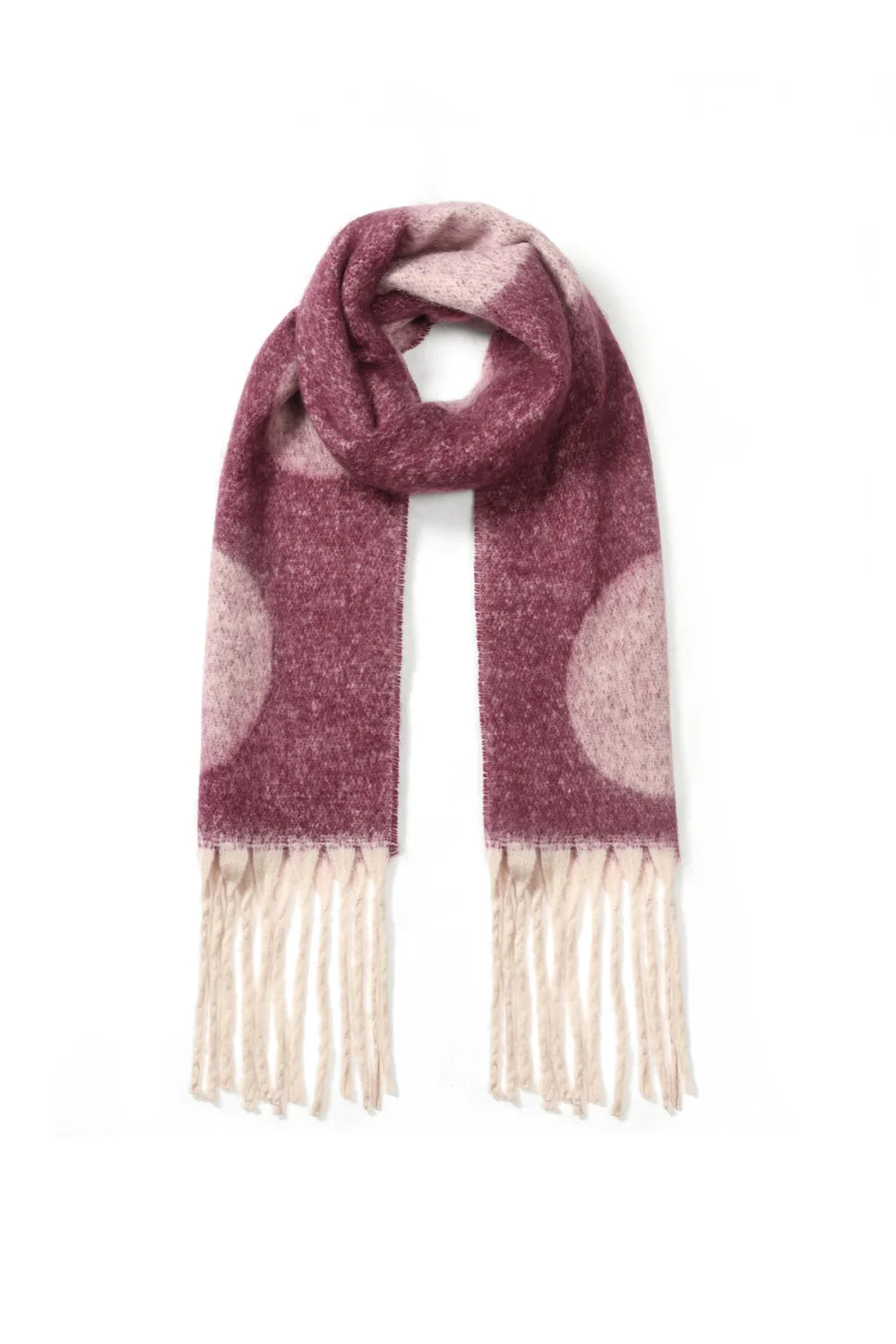 Scarf Dots Knit Bordeaux voor dames