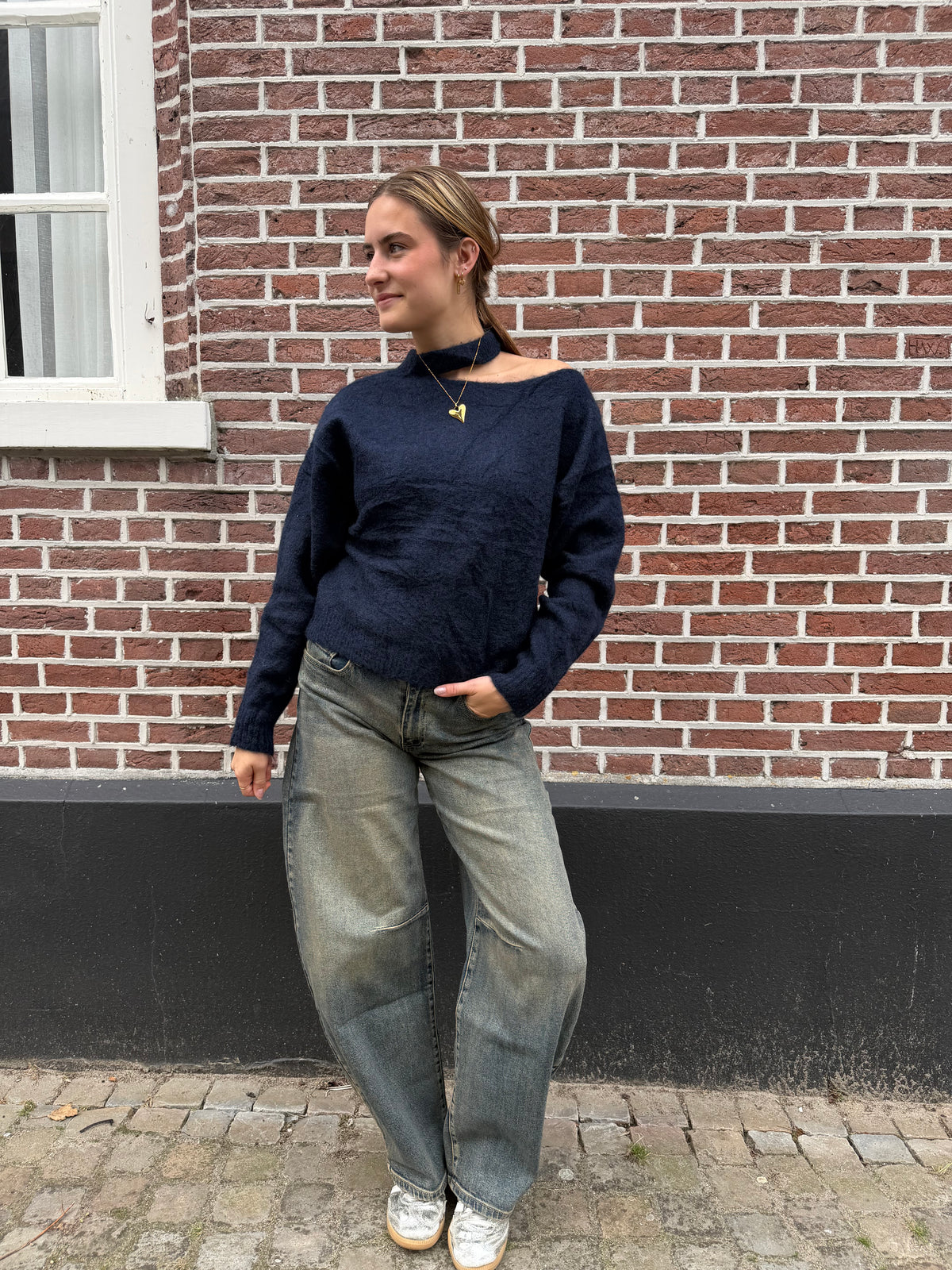 Knit Shanti Choker Blue voor dames