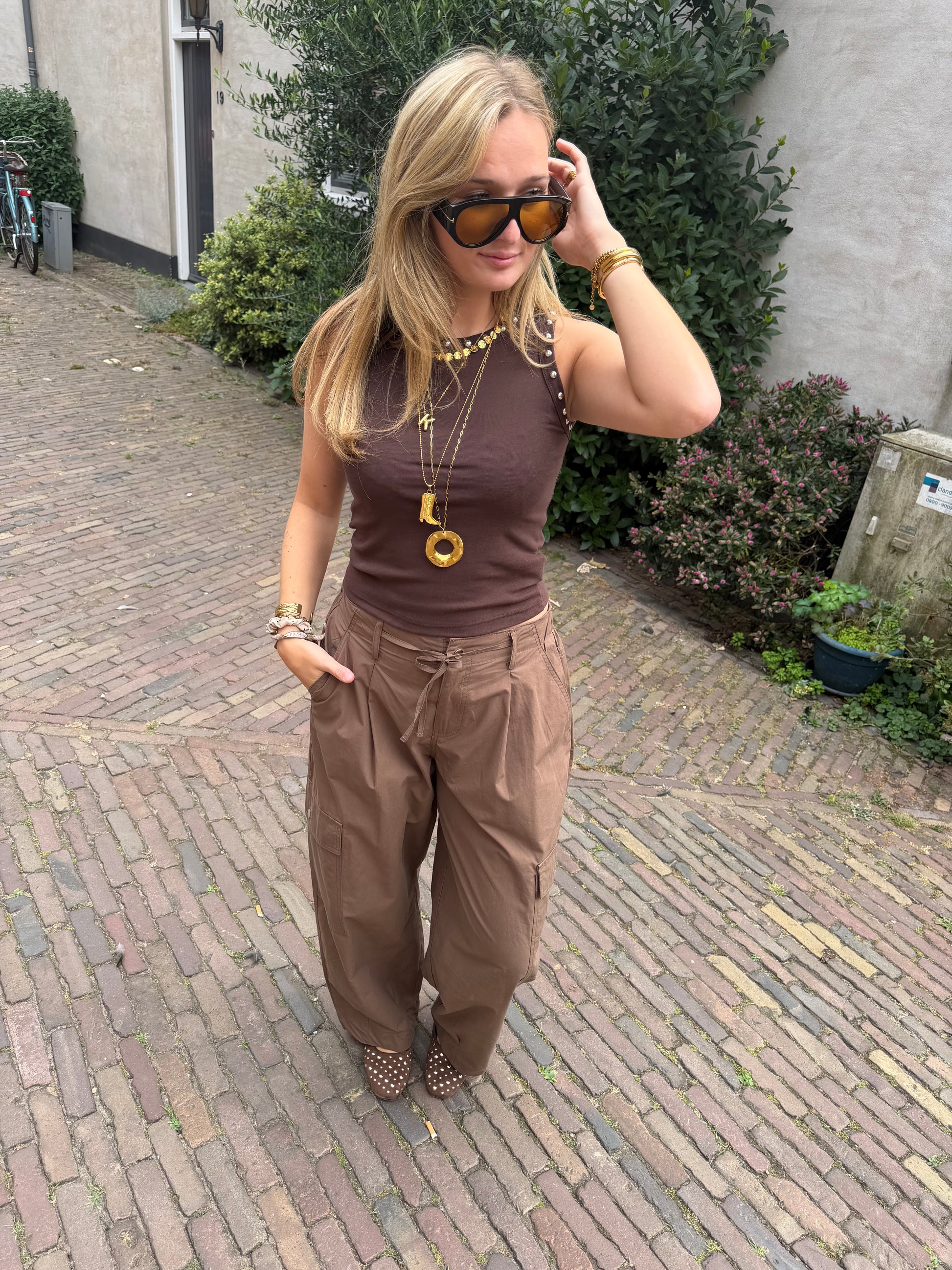 Top Studs Brown voor dames