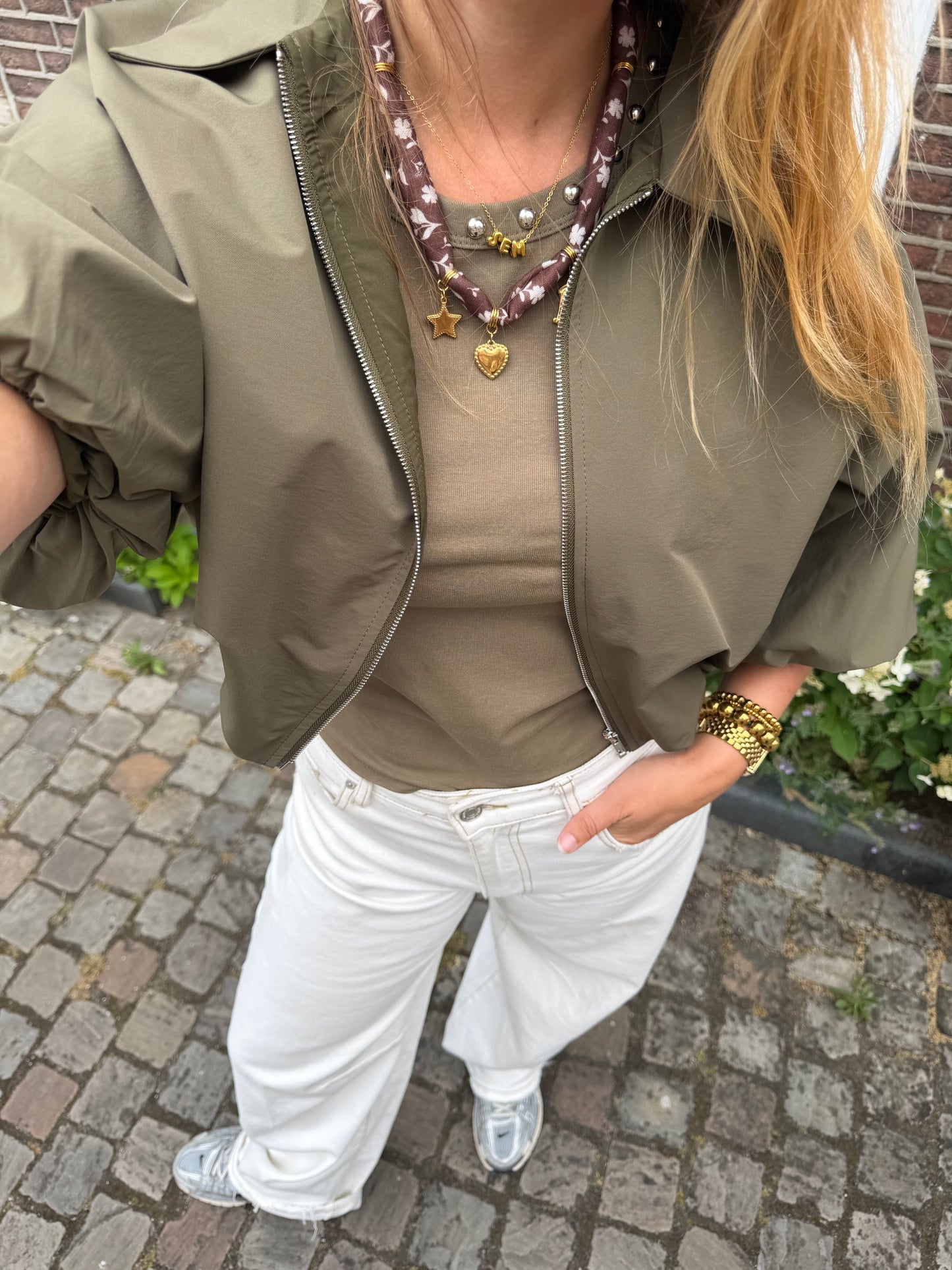 Jacket Nelly Army green voor dames