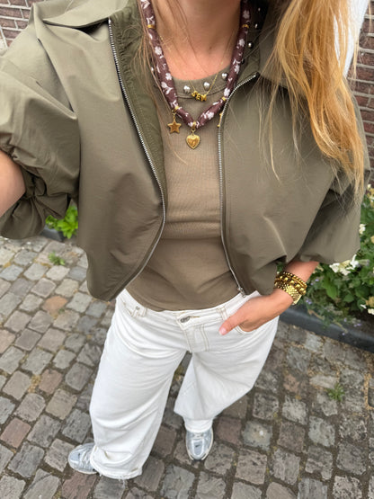 Jacket Nelly Army green voor dames