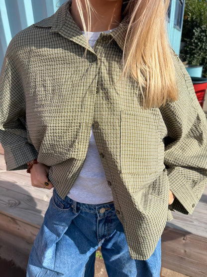 Blouse Sharon Check Green voor dames