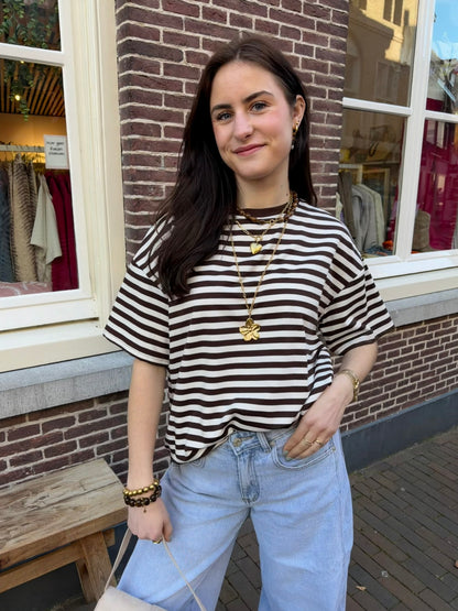 T-shirt Fien Brown voor dames