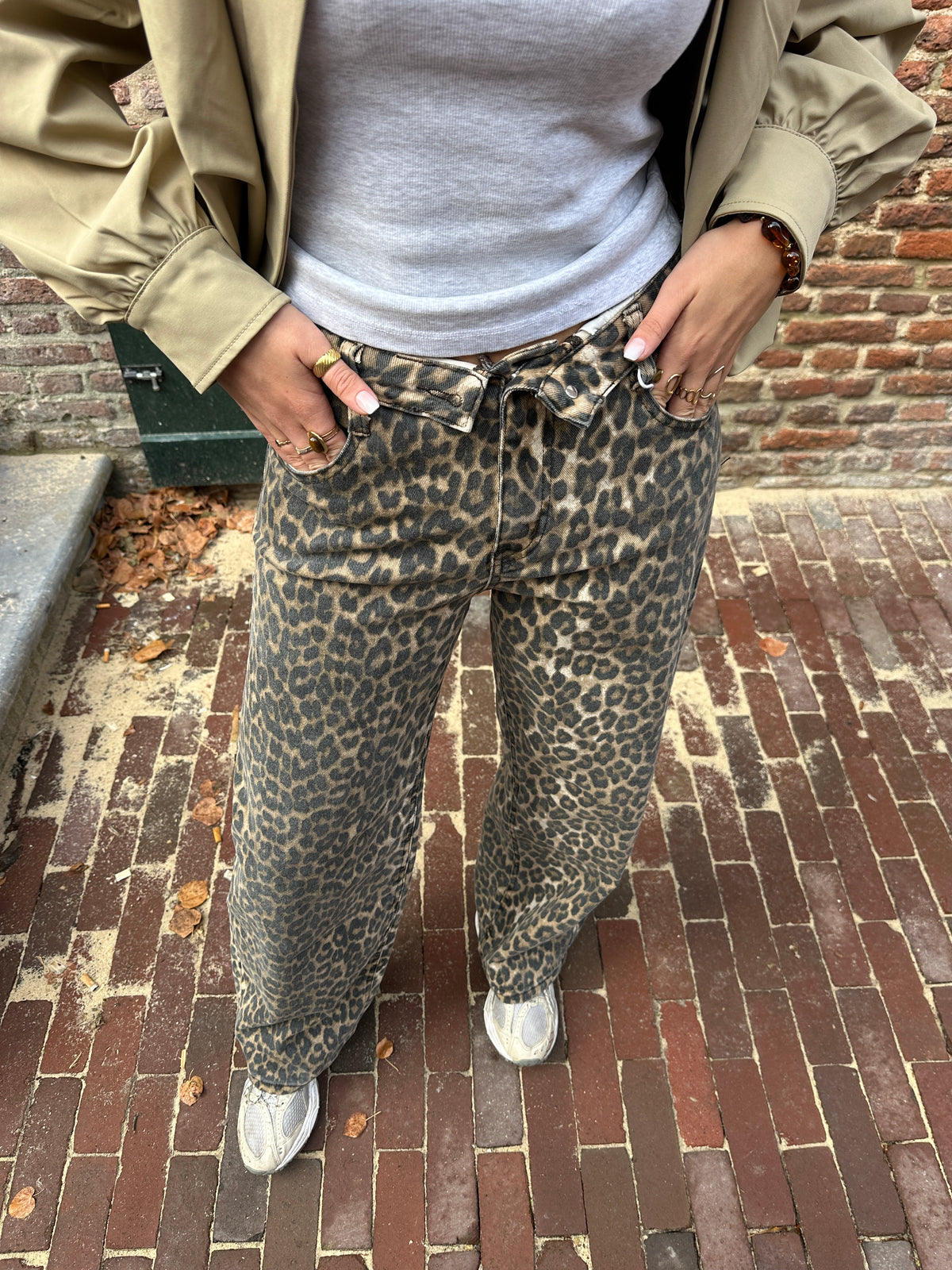 Jeans Daisy Leopard Brown voor dames