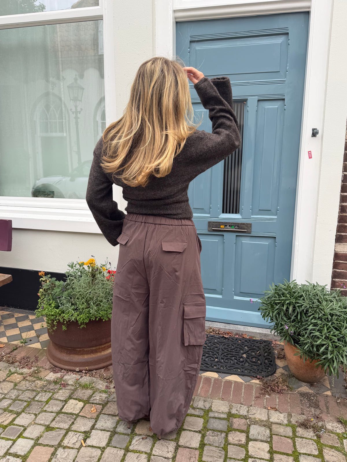 Pants Mia Cargo Brown voor dames