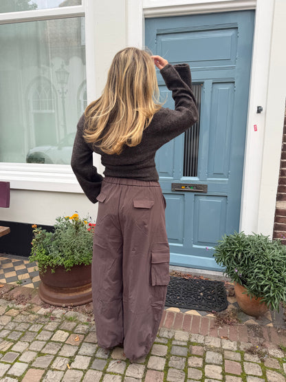 Pants Mia Cargo Brown voor dames