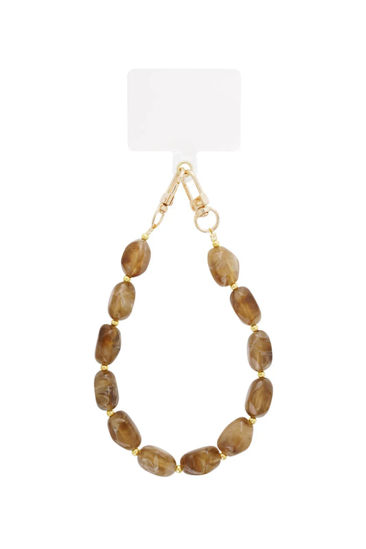 Telefoonkoord Parel Lightbrown voor dames