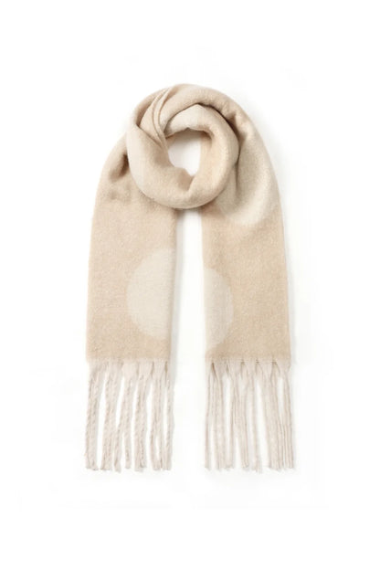 Scarf Dots Knit Beige voor dames