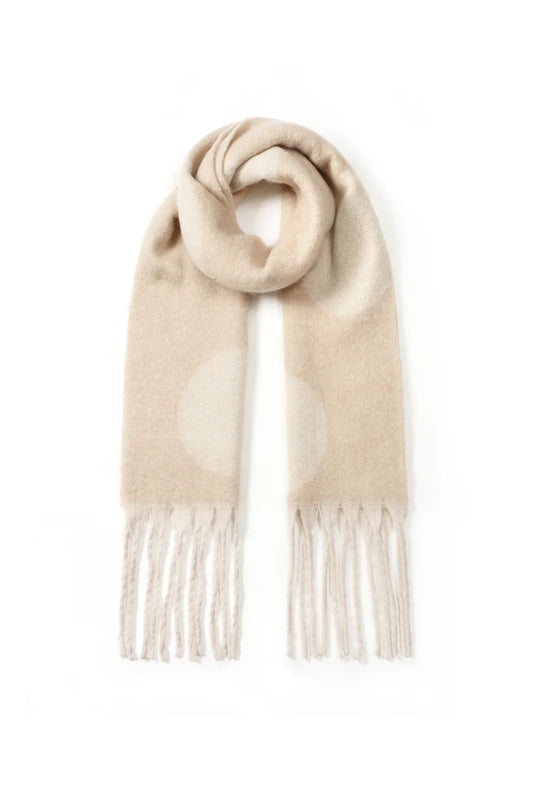 Scarf Dots Knit Beige voor dames