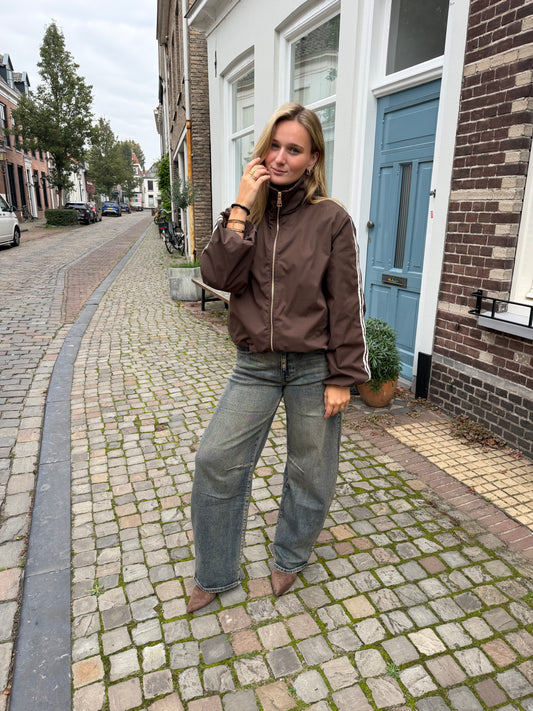 Jacket Indy Stripe Brown voor dames
