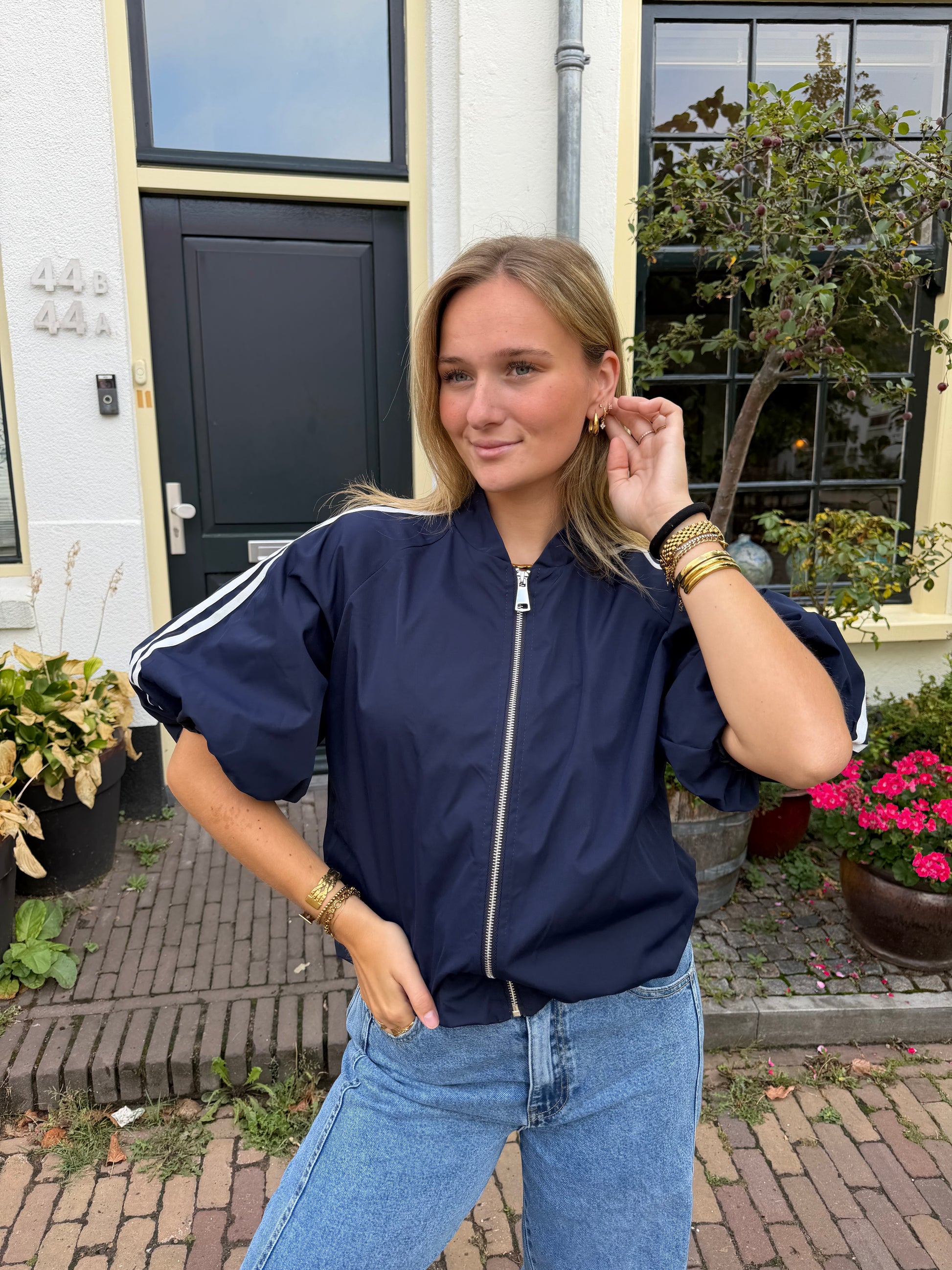 Jacket Marly Stripe Navy voor dames