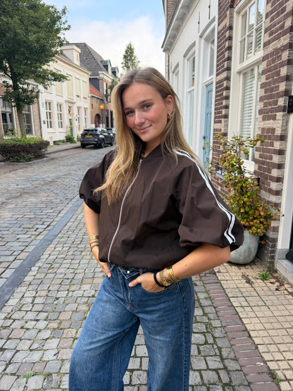 Jacket Marly Stripe Brown voor dames