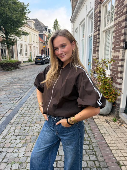 Jacket Marly Stripe Brown voor dames