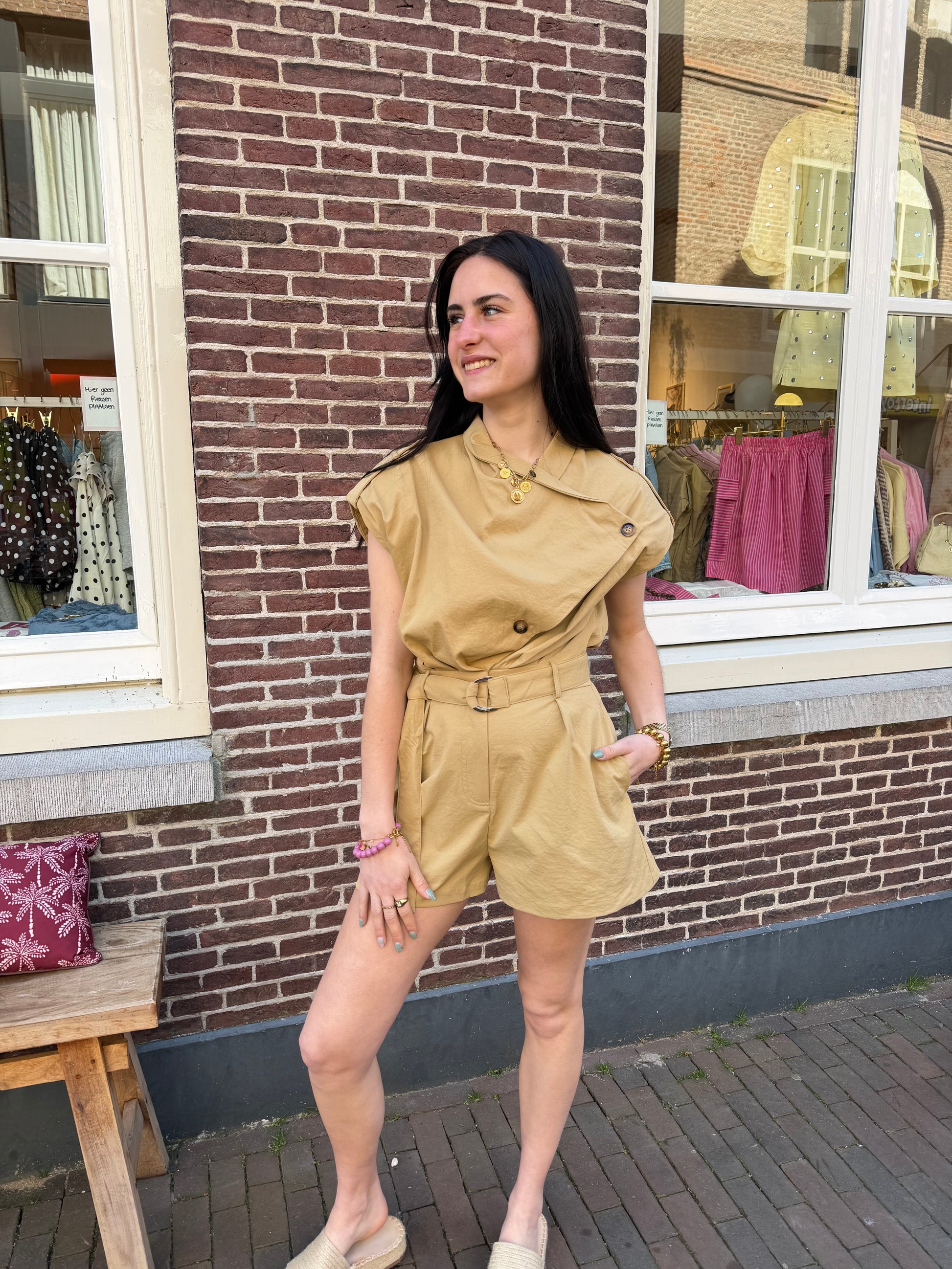 Playsuit Jente Beige voor dames