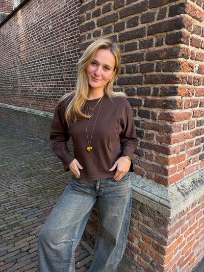 Longsleeve Villy Brown voor dames