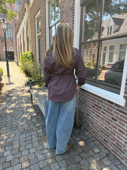 Blouse Bibi Check Brown voor dames