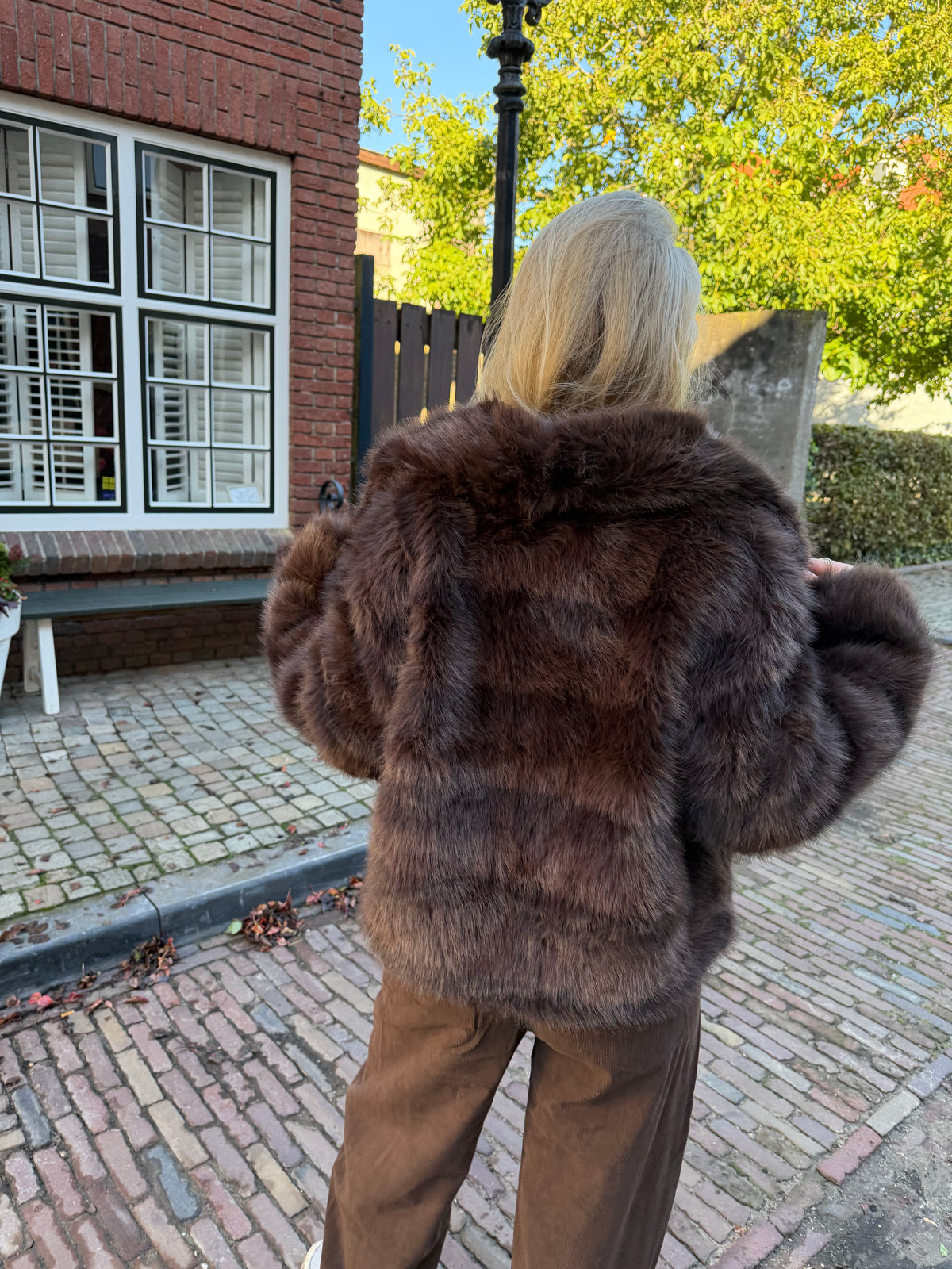 Jacket Mira Furr Brown voor dames
