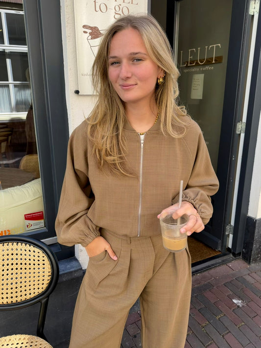 Pants Garwin Wide Leg Sand voor dames