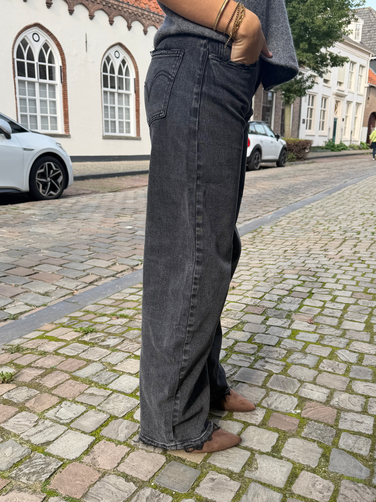 Jeans Elles Balloon Black voor dames