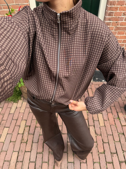 Jacket Julia Check Brown voor dames