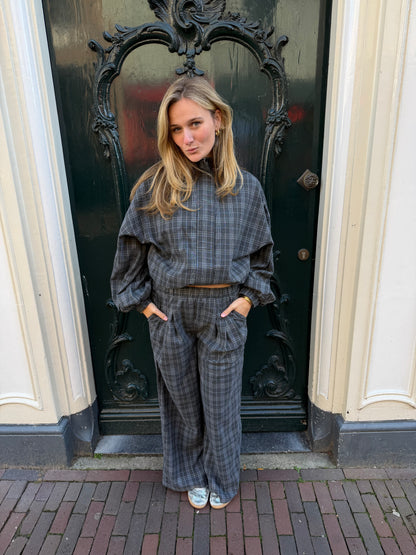 Pants Zoei Check Grey voor dames