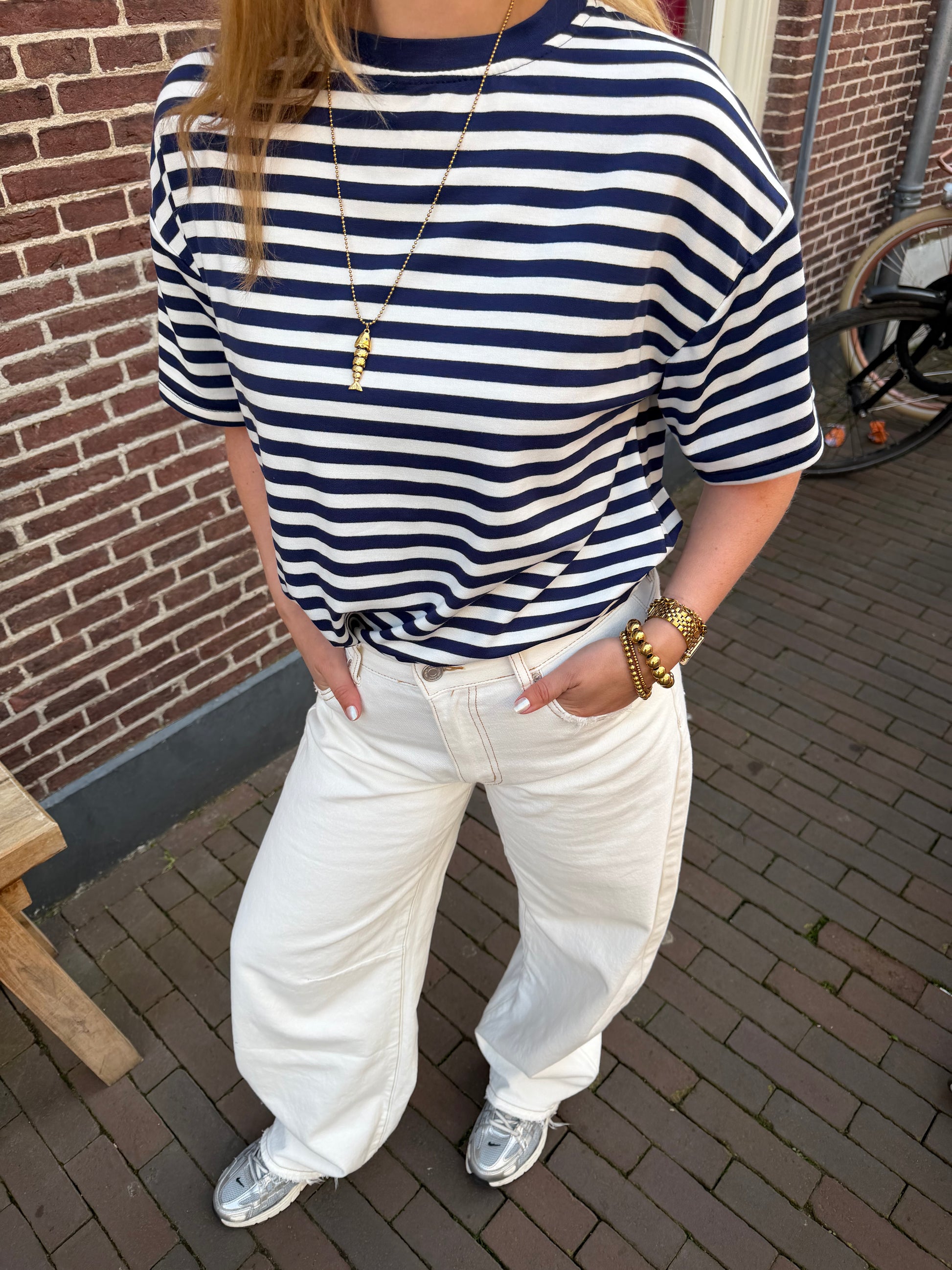 T-shirt Fien Darkblue voor dames