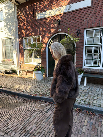 Jacket Mira Furr Brown voor dames
