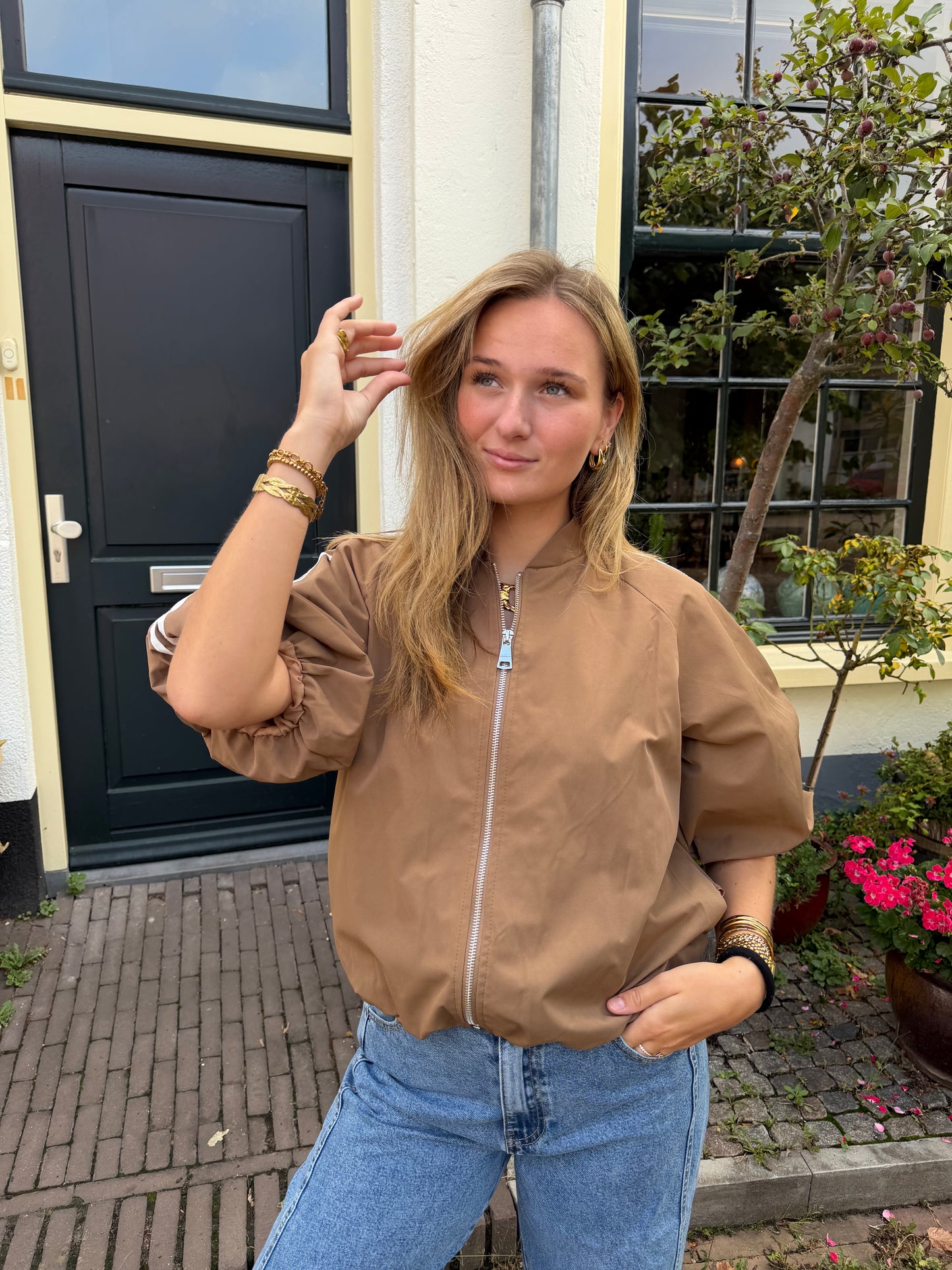 Jacket Marly Stripe Beige voor dames