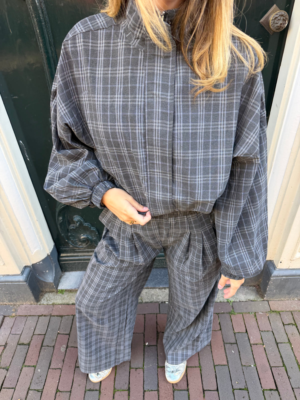 Jacket Skye Check Grey voor dames
