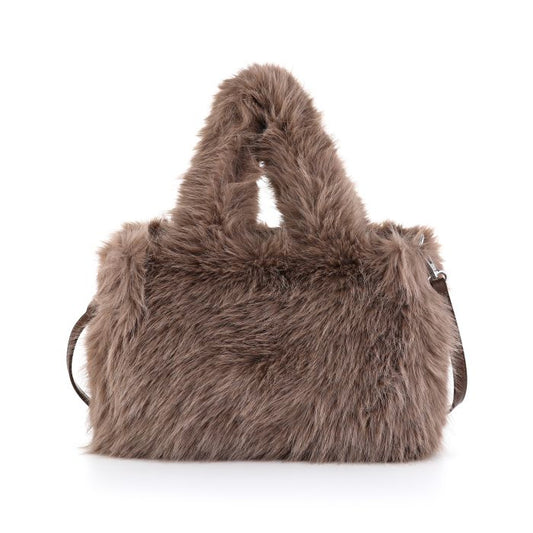 Tas Faux Fur Taupe voor dames