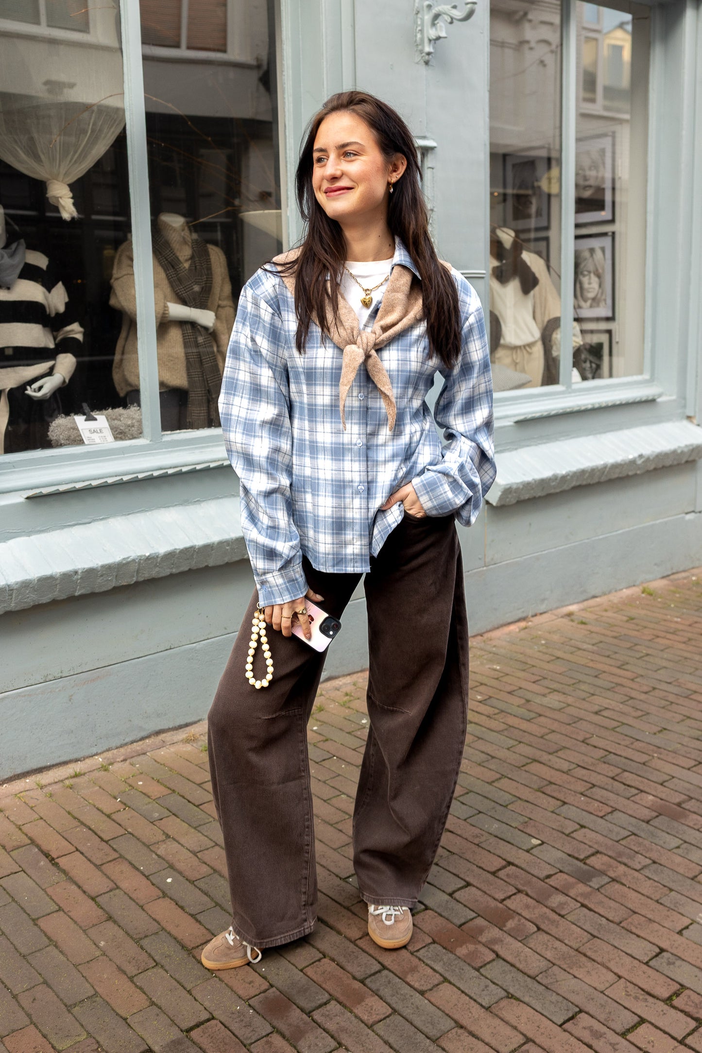 Blouse Carmen Lichtblauw voor dames