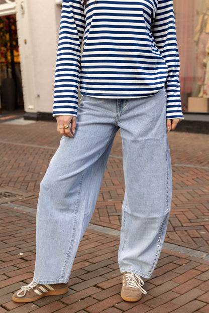 Jeans Studs Lichtblauw voor dames