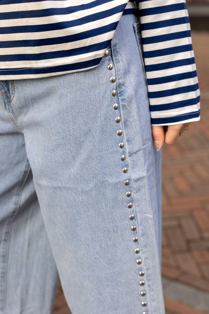 Jeans Studs Lichtblauw voor dames