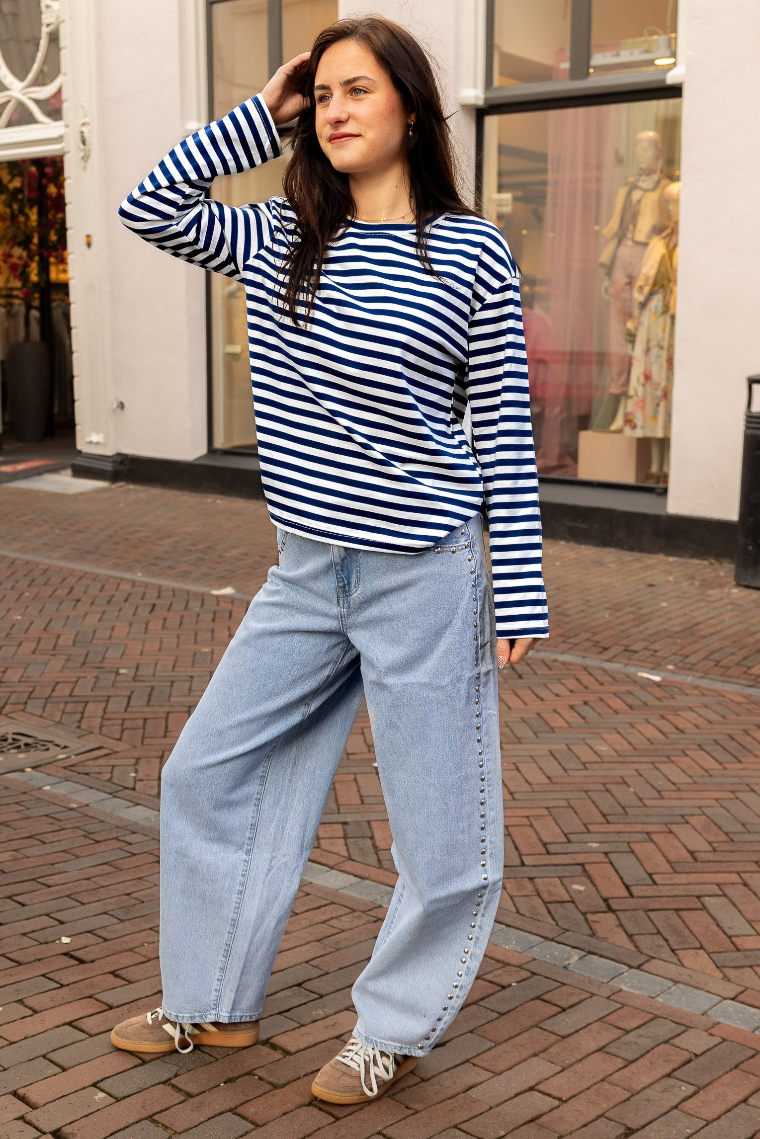 Jeans Studs Lichtblauw voor dames