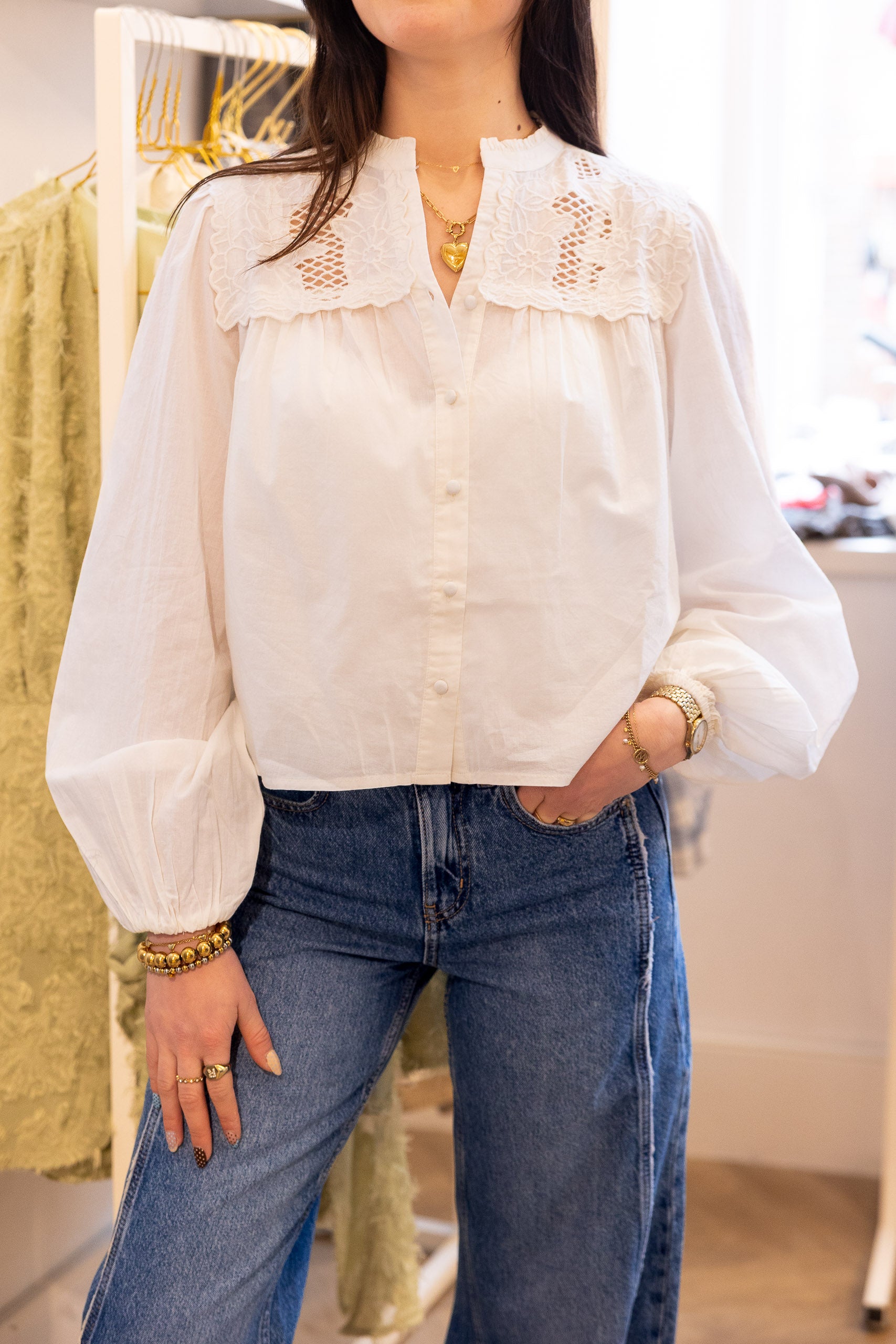 Blouse Hilda Wit voor dames