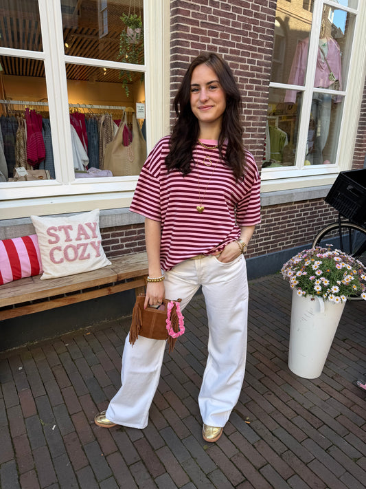 T-shirt Fien Bordeaux voor dames