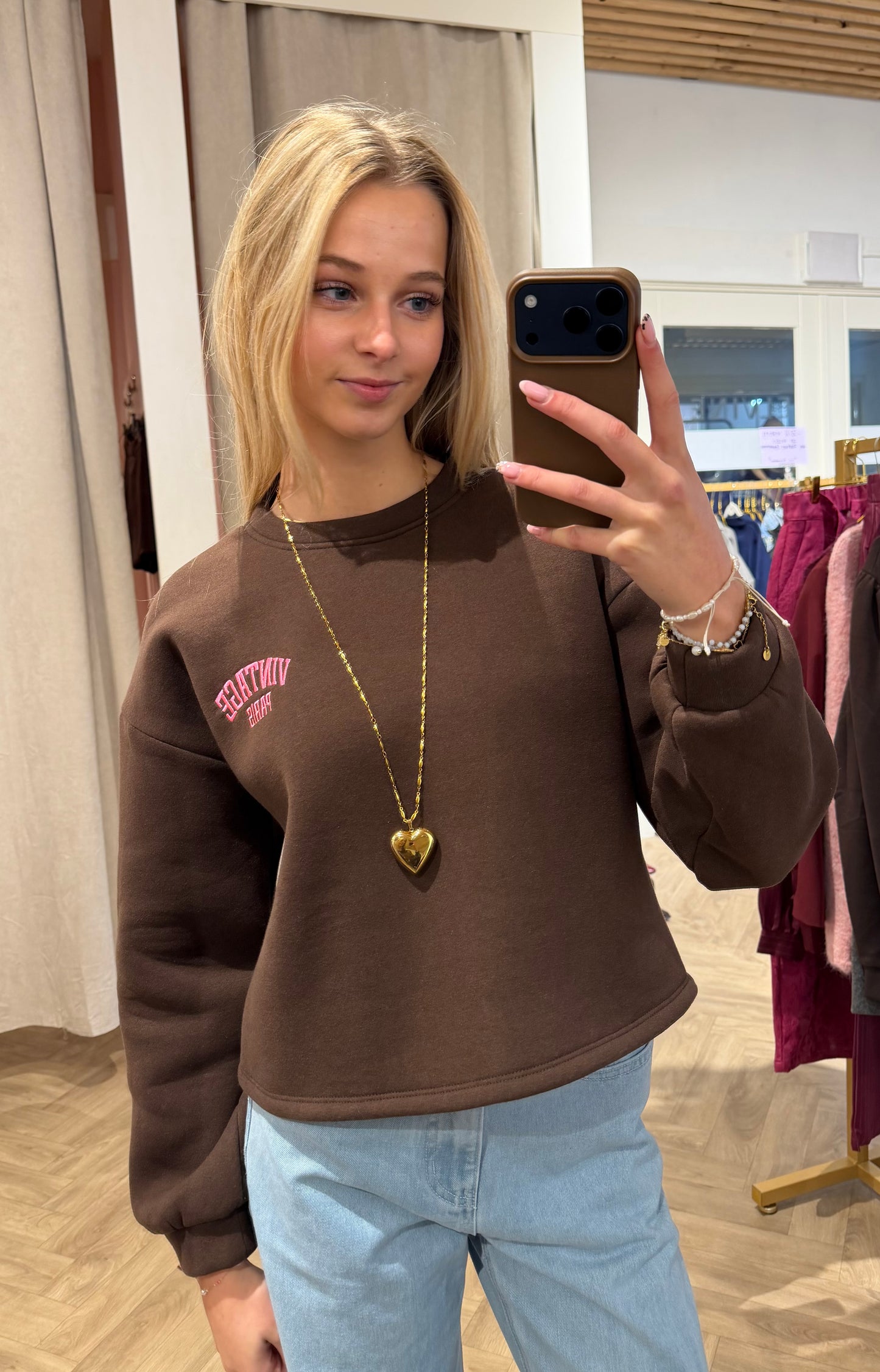 Trui Vintage Bruin voor dames