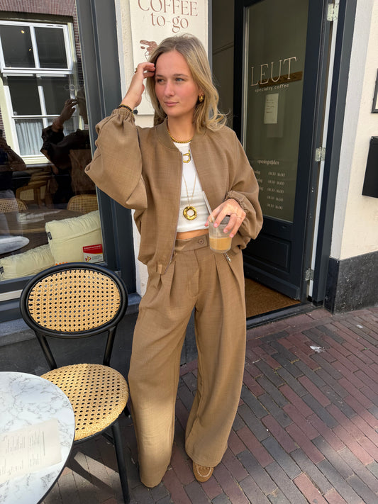 Pants Garwin Wide Leg Sand voor dames