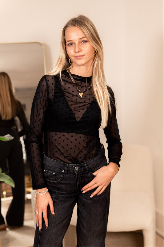 Top Dots Zwart voor dames