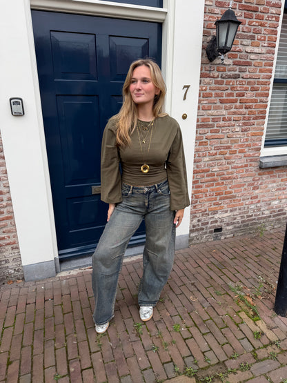 Top Ielse Army Green voor dames