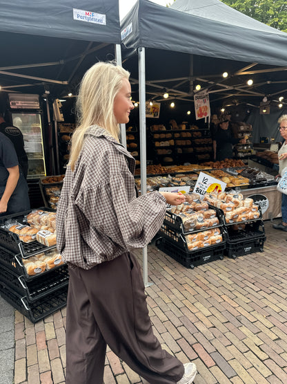 Jacket Sana Check Brown voor dames