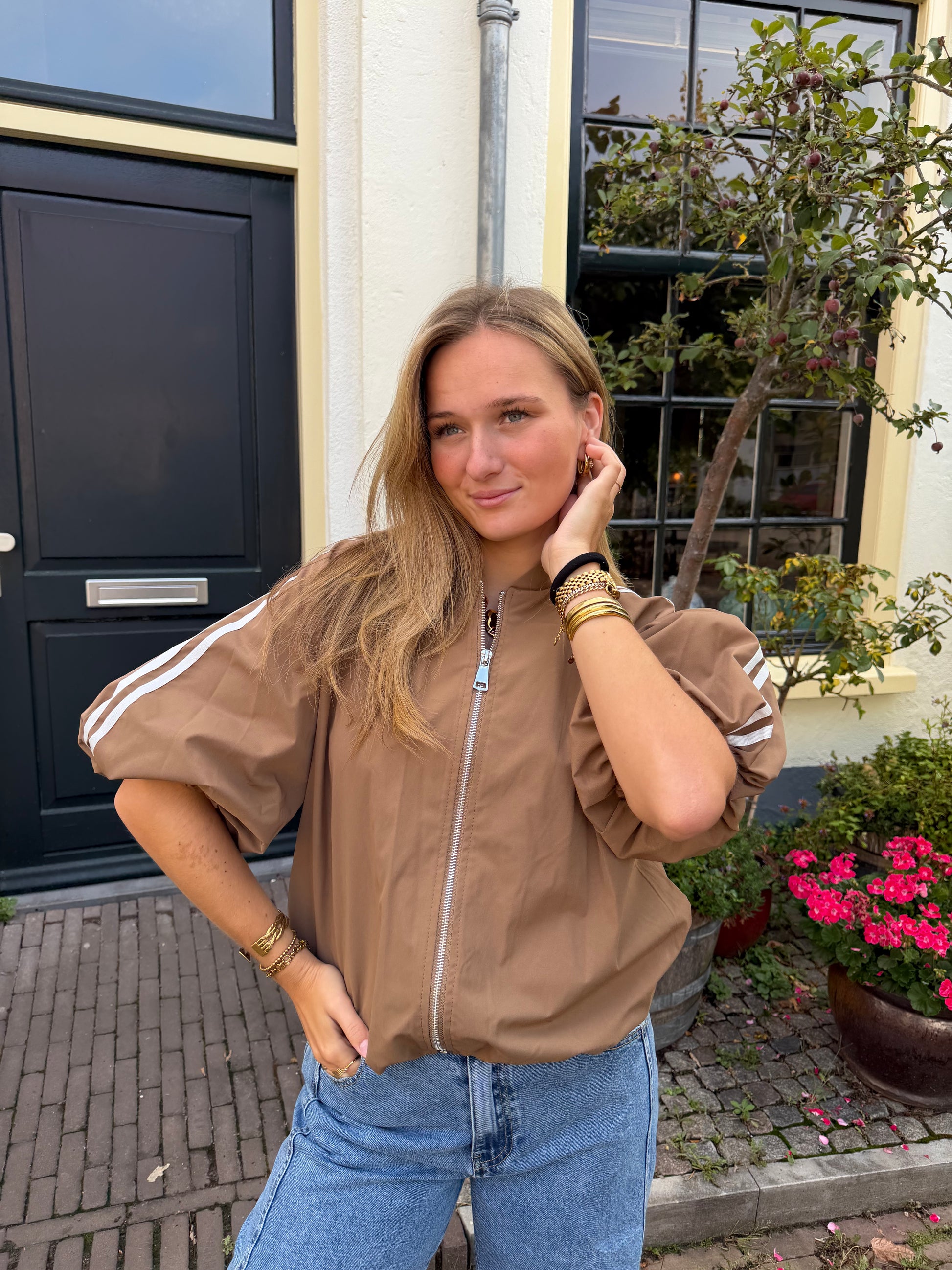 Jacket Marly Stripe Beige voor dames