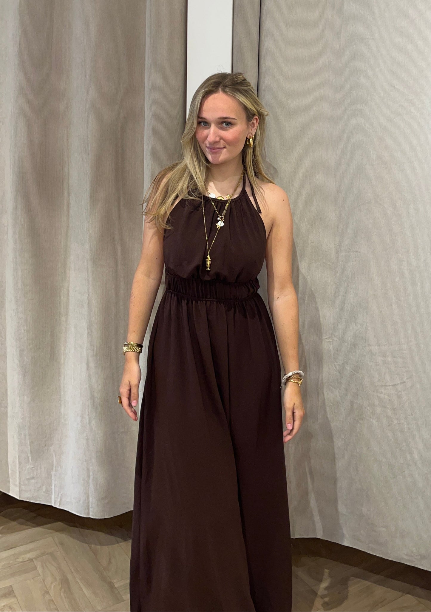 Jurk Felicia Bruin voor dames