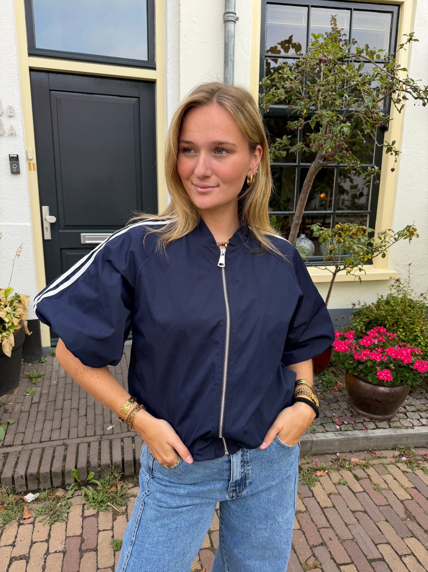 Jacket Marly Stripe Navy voor dames