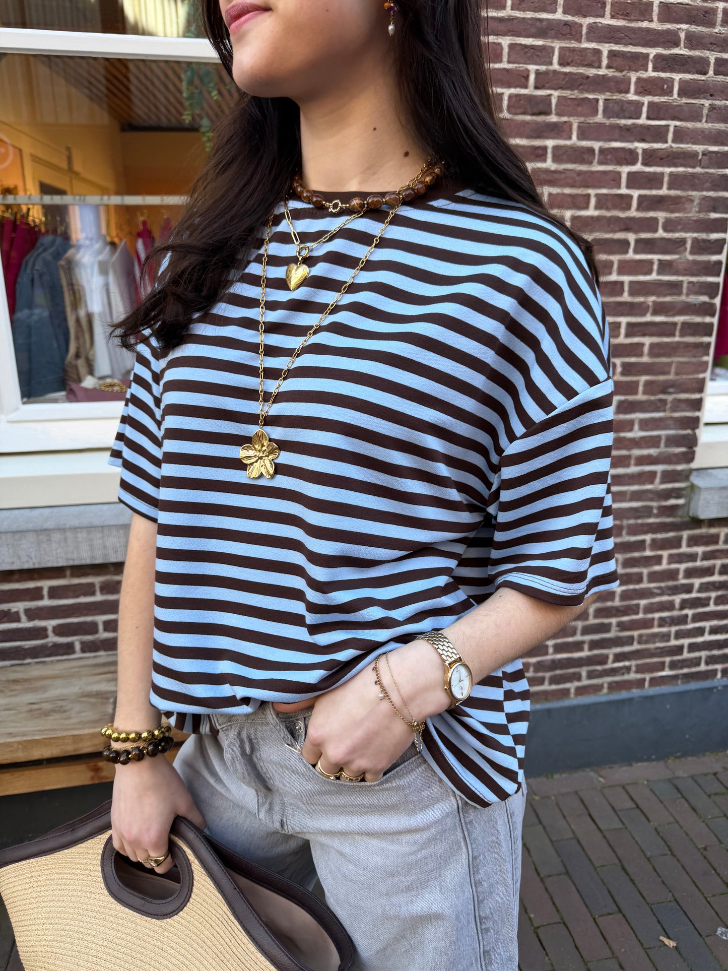 T-shirt Fien Blue voor dames