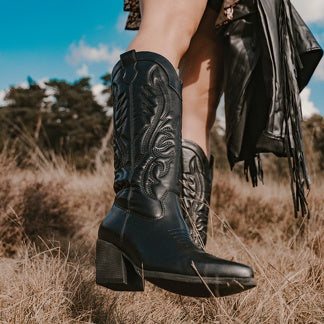 Cowboylaarzen Sendra Zwart