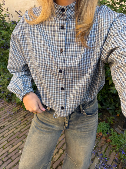 Blouse Vilfred Check Blue voor dames