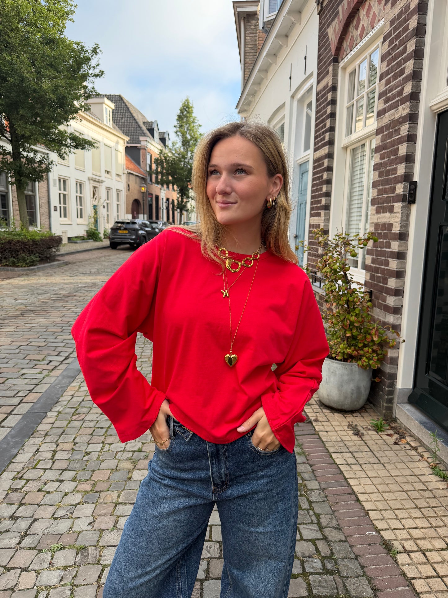 Longsleeve Villy Red voor dames