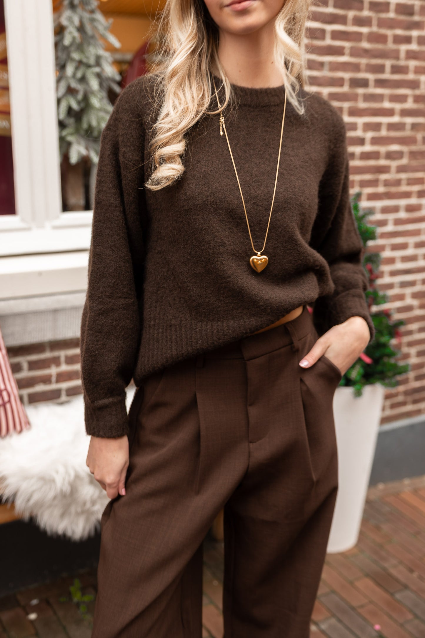 Trui Kitty Bruin voor dames