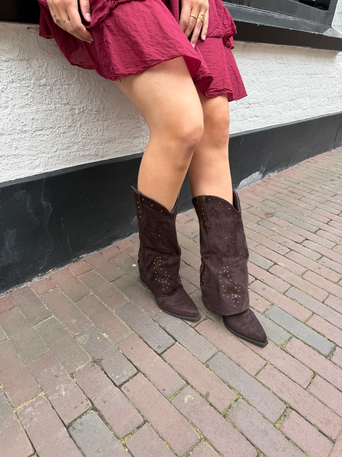 Boots Elani Overlay Brown voor dames